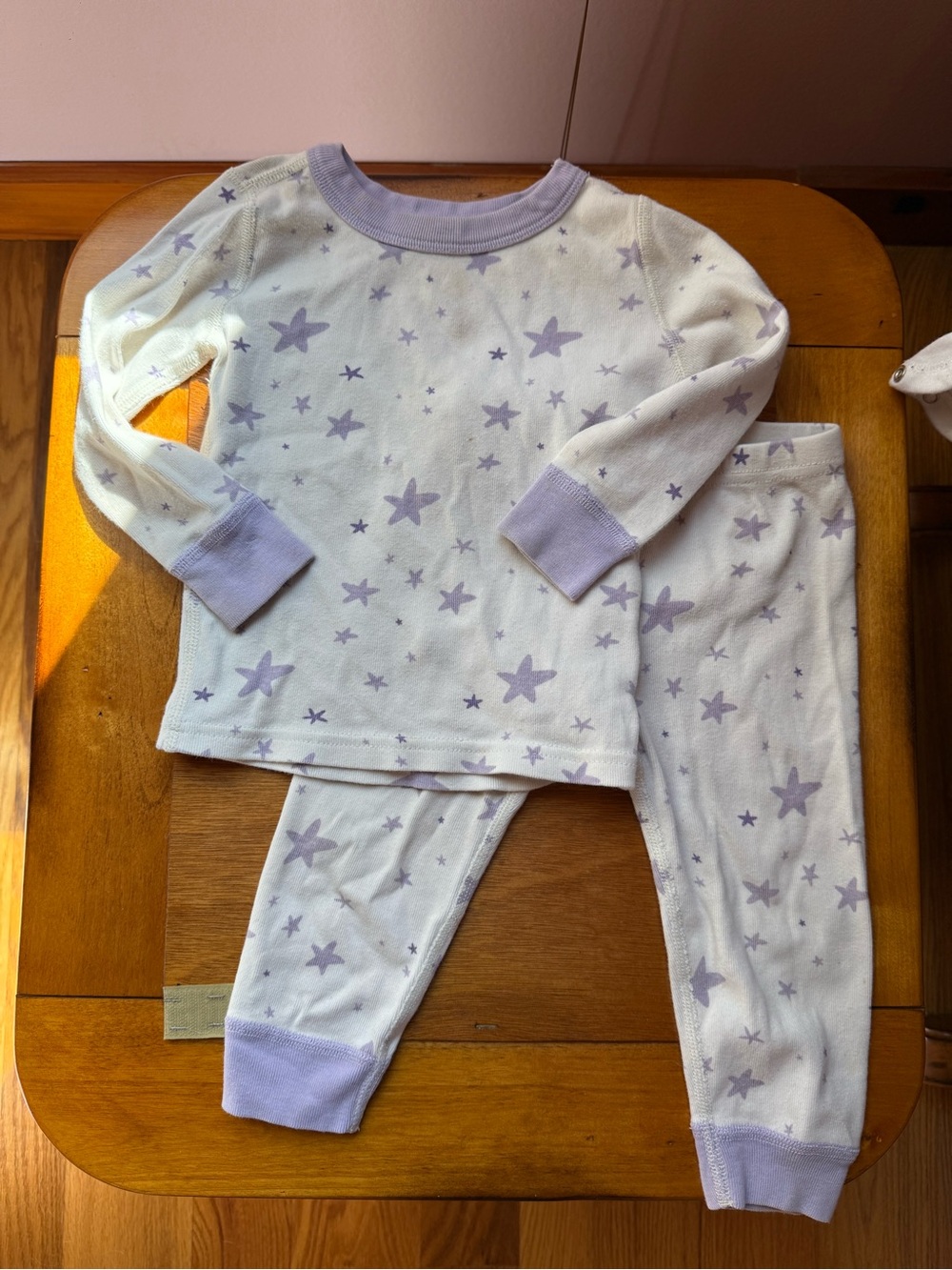 Lavender Star Kids Pajama Set - Long Sleeve Two-Piece